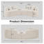 Canapé épuré à quatre places à compression complète Boneless, tissu en velours de peluche, canapé compact sans assemblage pour petits espaces et appartements-1309827036