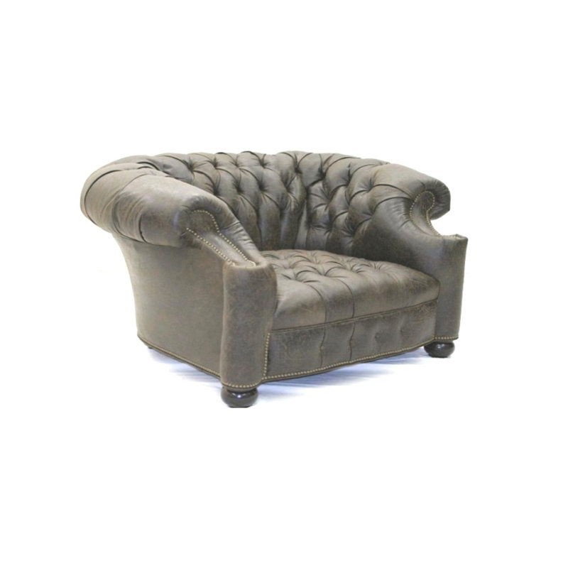 Leather Chair, Natural, French Dark Chocolate, Stedman Chocolate