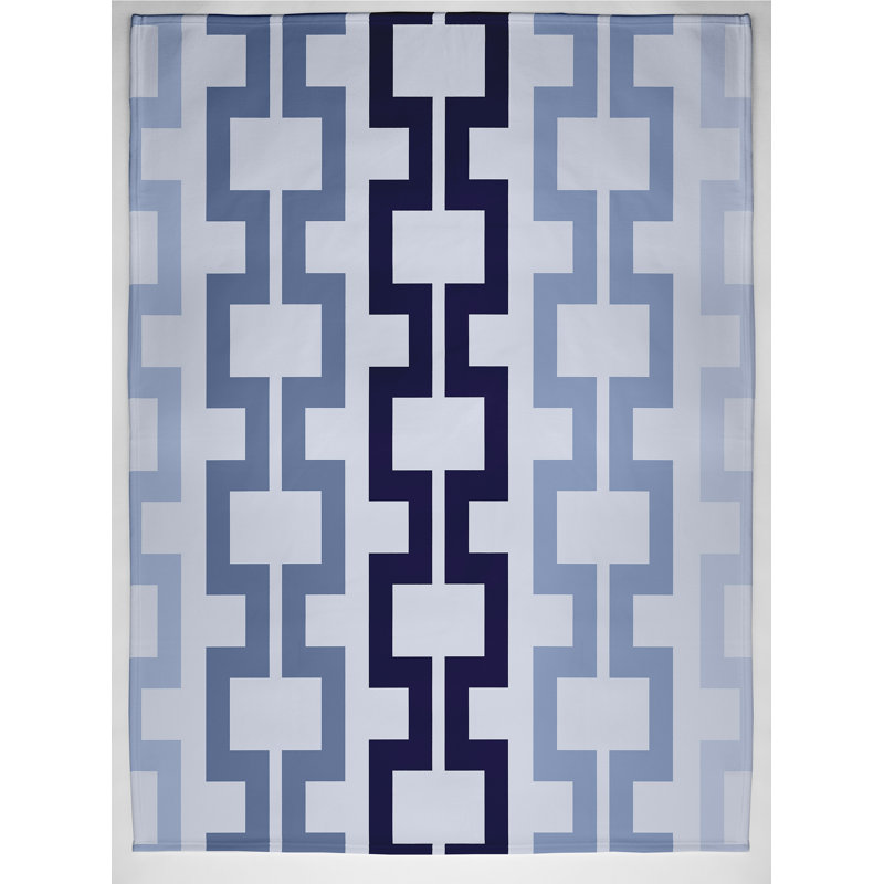Blanche Plain Weave / Muslin Throw Blanket, Blue