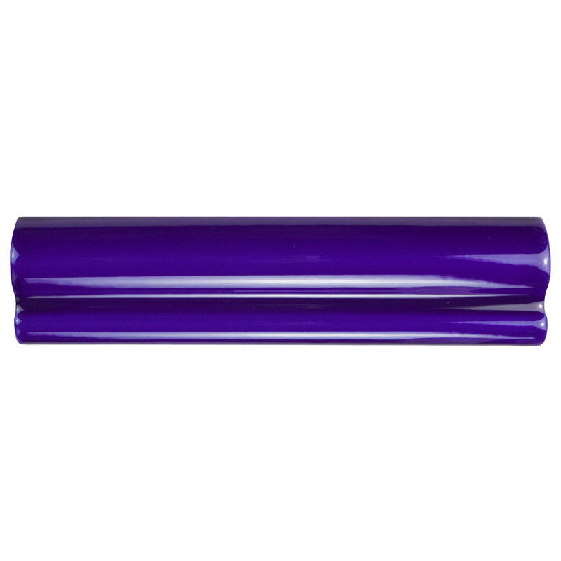 Sevillano 7.9" x 2" Ceramic Chair Rail Tile Trim in Azul Cobalto