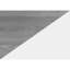 Table de salle à manger rectangulaire contemporaine 32 po, comptoir, stratifié gris, métal blanc, plateau en stratifié de petite cuisine, pieds en métal