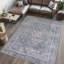 Tapis bleu / gris clair Shaii Global Medallion-365073152