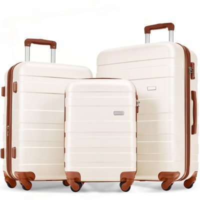 Ensembles de bagage 3 pièces en ABS rigide avec serrure TSA 20 po x 24 po x 28 po
