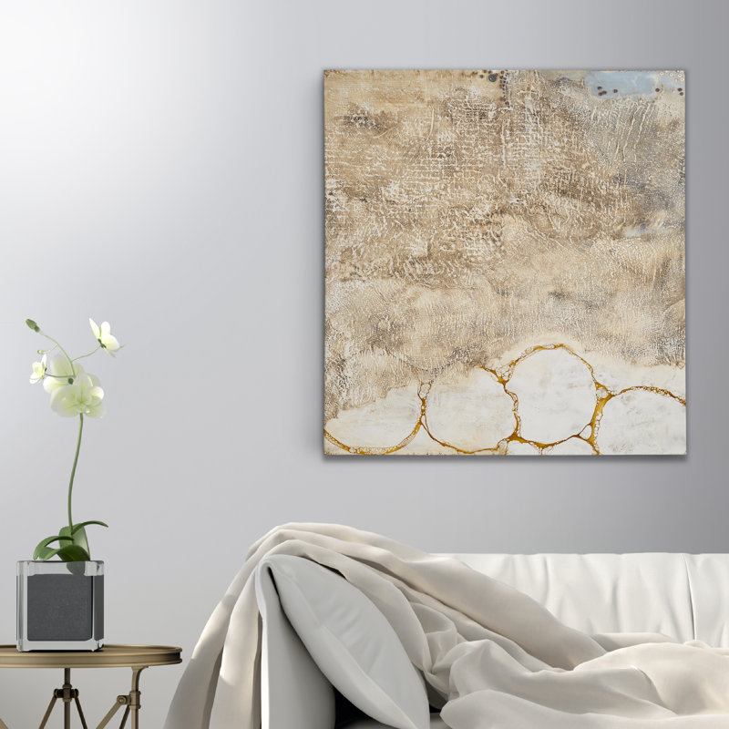 Texture blanche - reproduction sur toile tendue, H 32 po x l 32 po x P 1 po
