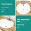 Lavabo de salle de bain ovale en céramique blanche à encastrer sous plan 51 x 46 cm - Moderne, antitaches, convient à différents espaces 51 x 46 cm Élégant, résistant aux taches Usages multiples
