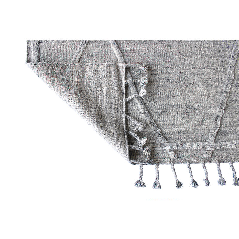 Moroccan Geometric Area Rug in Gray, Rectangle 8' x 10'