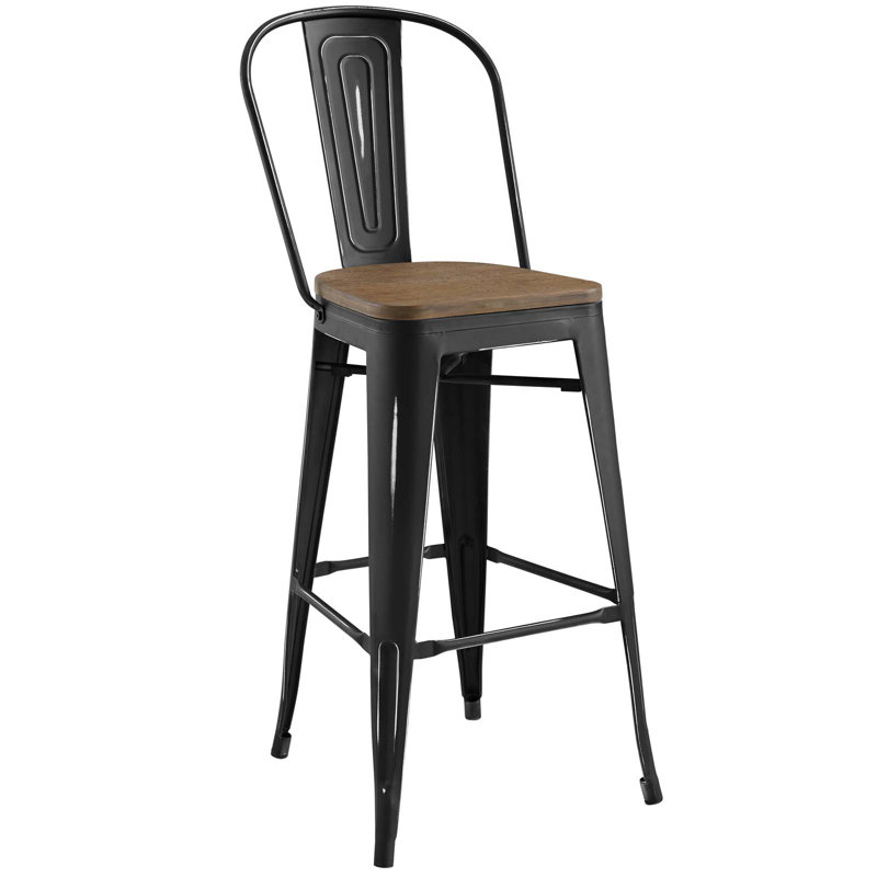 Tabouret de bar Promenade, Noir