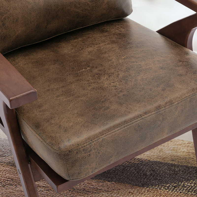 Chaise d'appoint Salma, Similicuir sépia