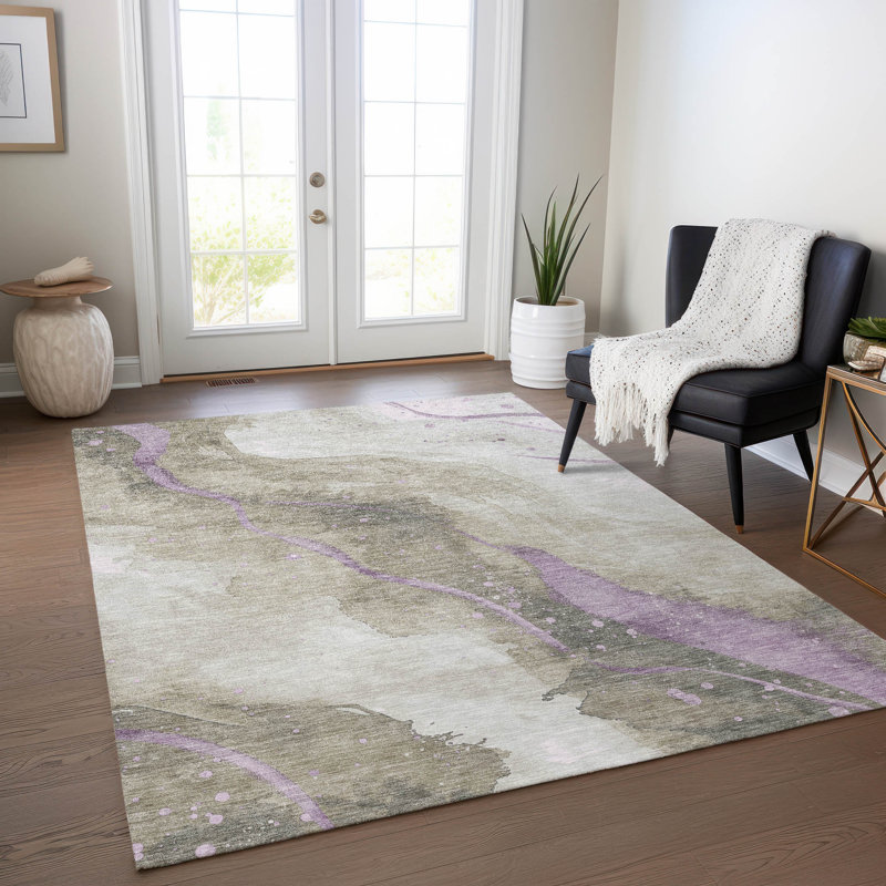 Tapis d'intérieur / extérieur brun Elithra , 8 pi x 10 pi