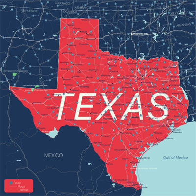 Anita Texas State - Wrapped Canvas Print