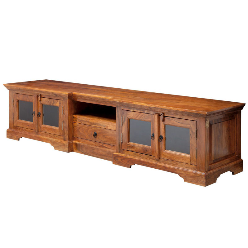 Oxford Unfinished TV Stand for TVs up to 88, Honey