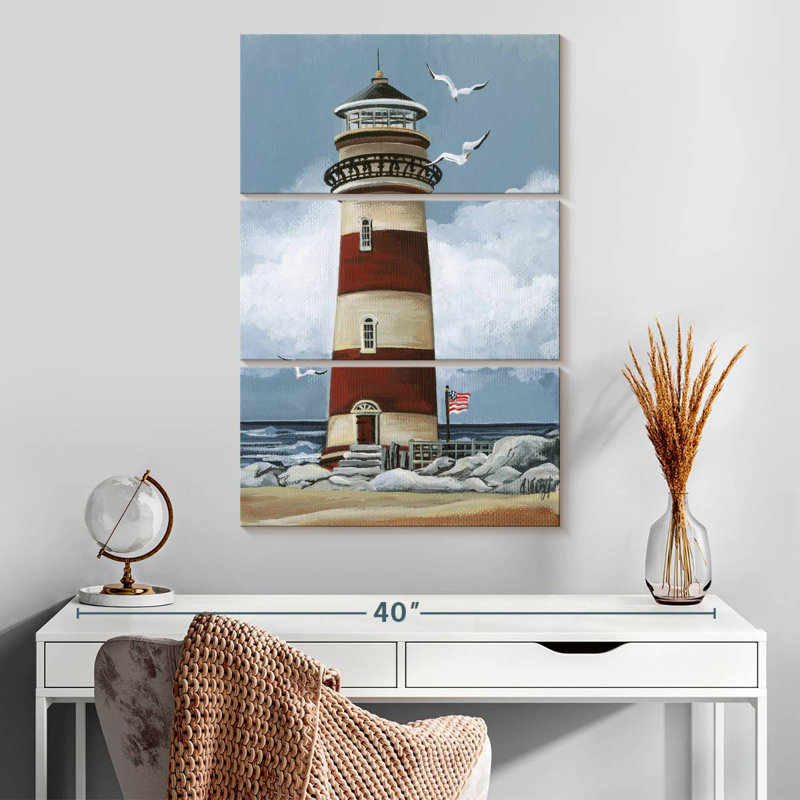 Aletra Simple Red Lighthouse, 32'' H X 20'' W
