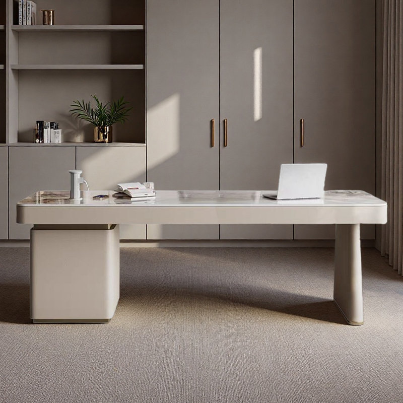 Table d'écriture / d'étude simple en granit, H 29,53 po x l 78,74 po x P 27,56 po