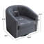 Fauteuil d'appoint pivotant contemporain à 360° de 75 cm de large, recouvert de lin, avec dossier capitonné et coussin amovible-2087958981
