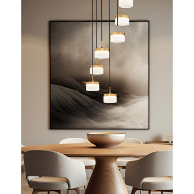 Lustre moderne doré 7 lumières
