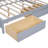 Wooden Full Size Daybed With 2 Drawers, Daybed With Storage Shelf And USB Charging Ports,Grey-282695208