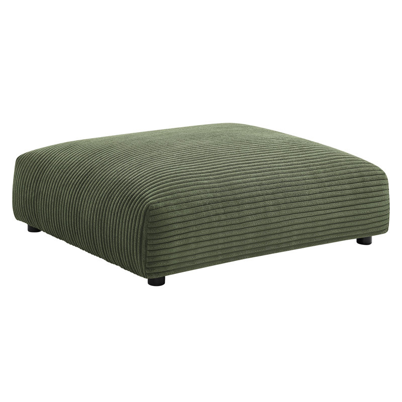 Solace Modular Upholstered Fabric Ottoman, Fern Corduroy