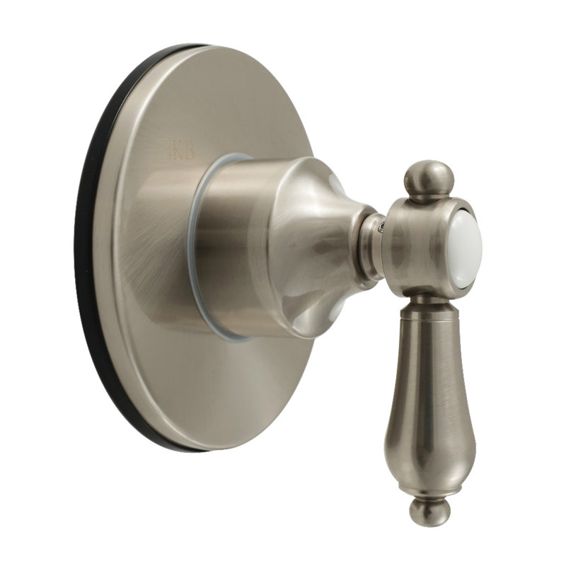 Valve de dérivation à six poignées à poignée unique Kingston Brass Heirloom, Nickel brossé