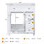 【Évier non inclus, armoire de base seulement】 Armoire de salle de bain de 30 po sans lavabo, meuble-lavabo autoportant avec 2 tiroirs et portes à fermeture douce, armoire de salle de bain à cadre en bois massif
