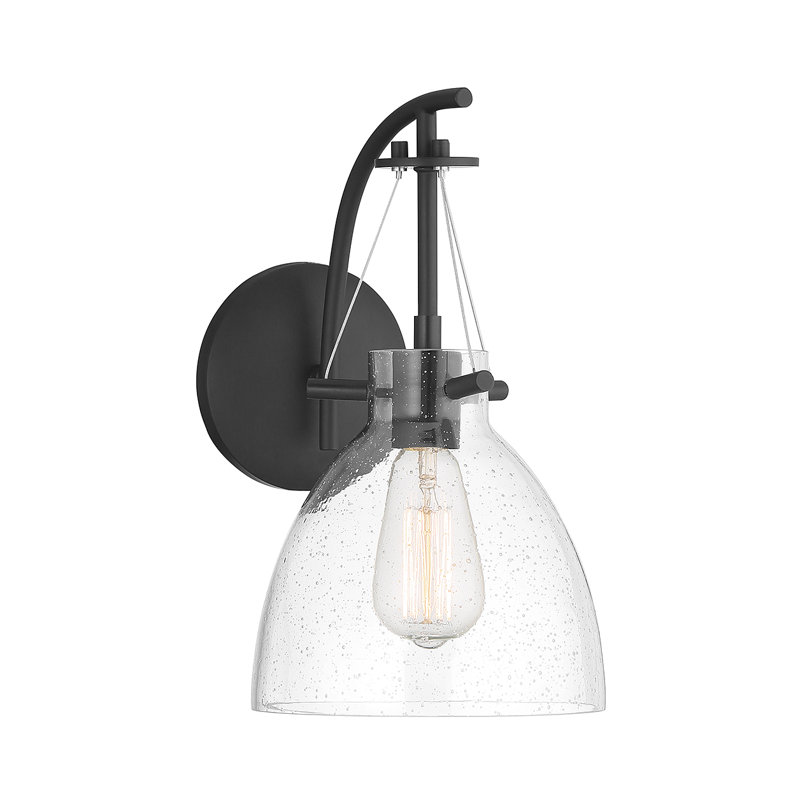 Arrindell Metal Armed Sconce in Matte Black, Matte Black