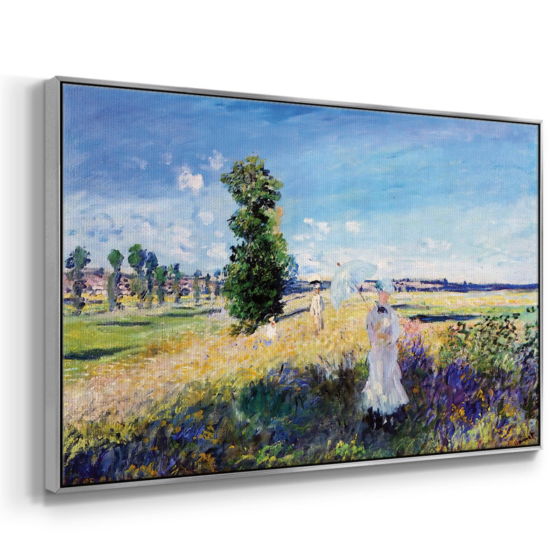 The Promenade, Argenteuil, 1875, reproduction d'art sur toile, Argent, H 27 po x l 41 po x P 2 po
