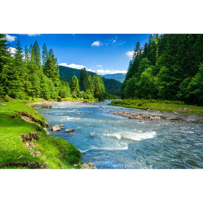 " Mountain River " by Mike_Pellinni, 48" W x 32" H