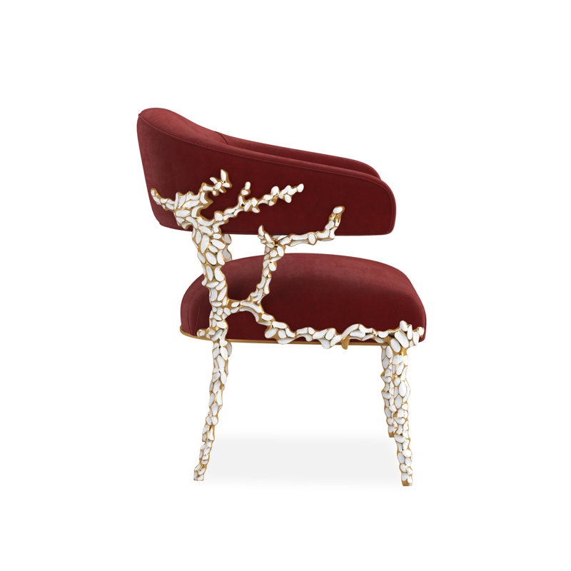 Caracole Upholstery Barrel Chair, Red