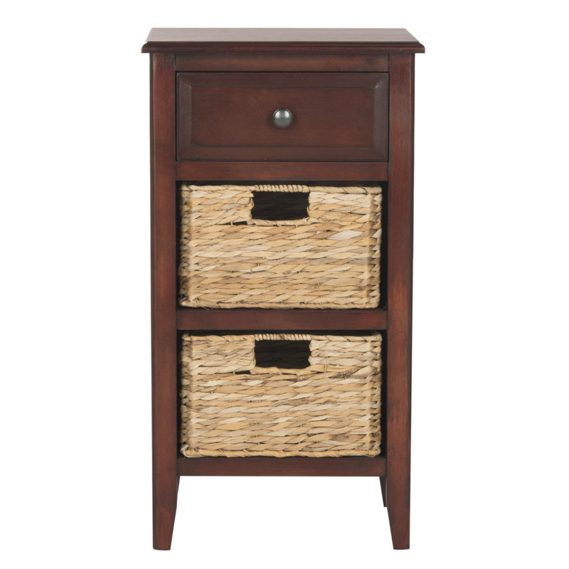 Santa Cruz Side Table with Storage, Cherry
