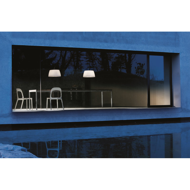 2 - Light Chrome Dome Pendant, 218cm H x 36cm W x 36cm D