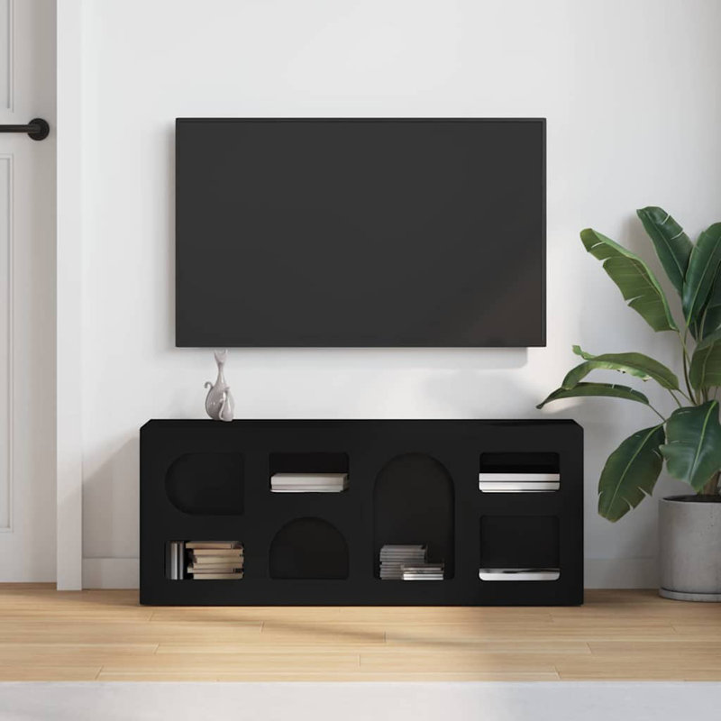 Unfinished TV Stand, 40cm H x 100cm L x 35cm W, Black