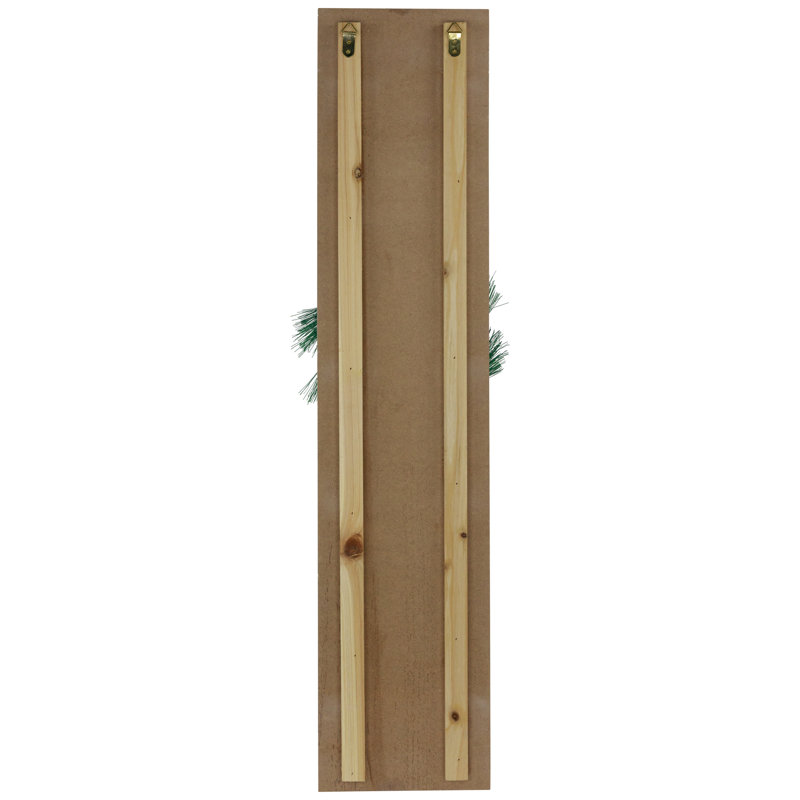Joy to the World White-Washed Wooden Christmas Porch Sign with Wreath