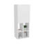 Armoire de salle de bain murale blanche avec porte et 4 tablettes ouvertes blanches