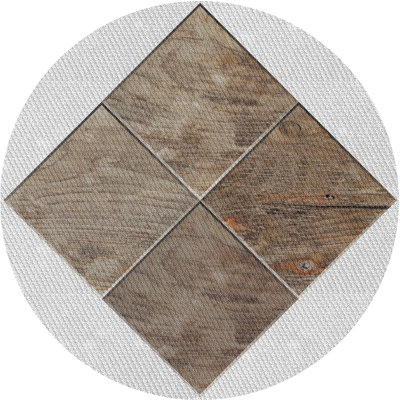 Tapis brun/gris à motifs