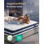 Pocket Sprung Mattress with Cooling Gel Memory Foam, 7-Zone Support, Blue-131379011