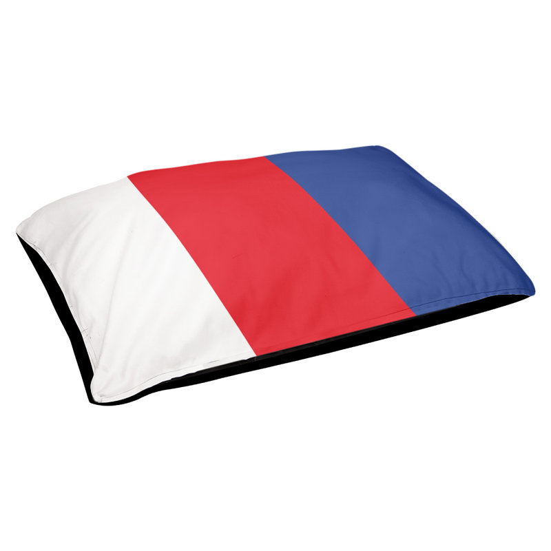 Coussin Atlanta, Très grand (l 50 po x P 40 po x H 17 po), White/Red/Blue