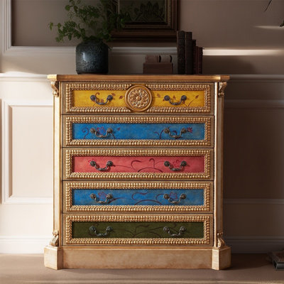 American country style painted drawer accent chest