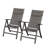 Patio Folding Chairs Set Of 2,Padded Textilene Fabric Seat, Chair