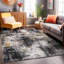 Tapis abstrait jaune / noir / gris-388269377