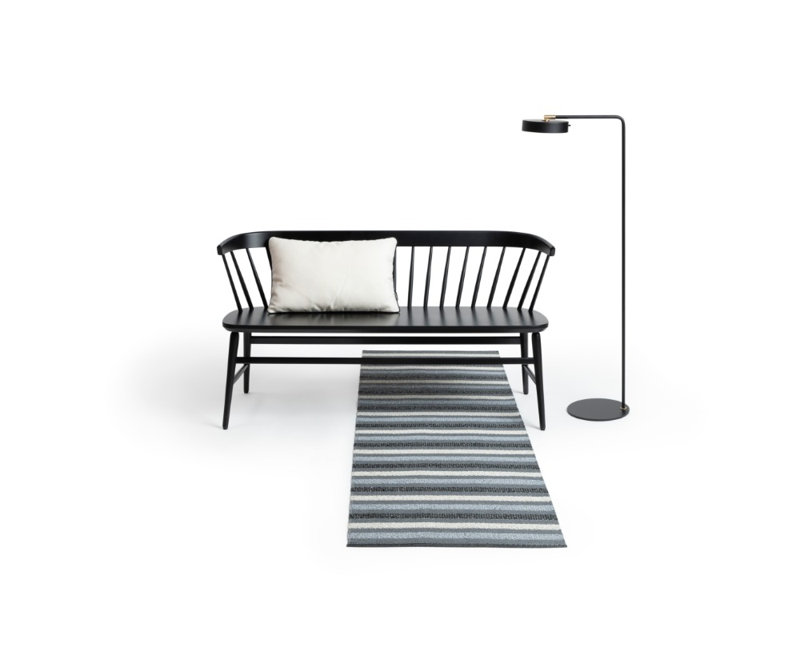 Tapis gris / noir / blanc Grace, Tapis de couloir 2 pi 3 po x 6 pi 6 po