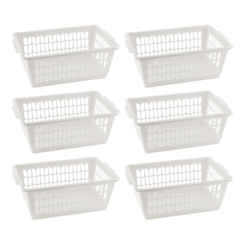 Ensemble de petits paniers en plastique, Blanc