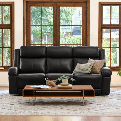 Zachery Genuine Leather Power Reclining Sofa
