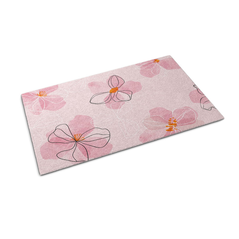 Non-Slip Floral Outdoor Doormat