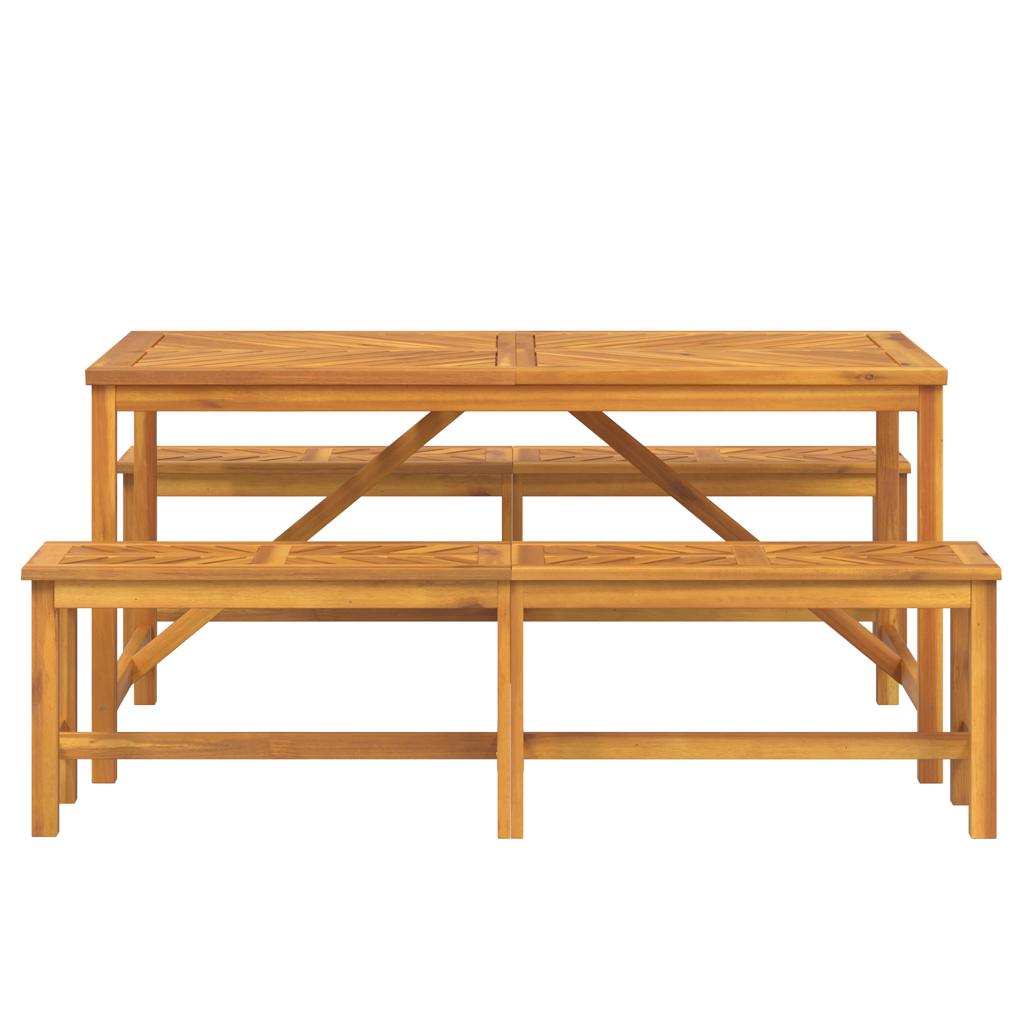 One Allium Way 3 Piece Garden Dining Set Solid Wood Acacia - Wayfair Canada