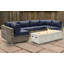 Ensemble de conversation modulaire 7 pièces avec foyer et coussins Sunbrella Lsi-2116336347