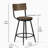 Devon  Wood And Metal Swivel Stool