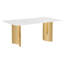 Ensemble de table et de chaises 9 pièces, une table avec pieds en acier inoxydable et 8 chaises-2036222407-2030957440-2036222401