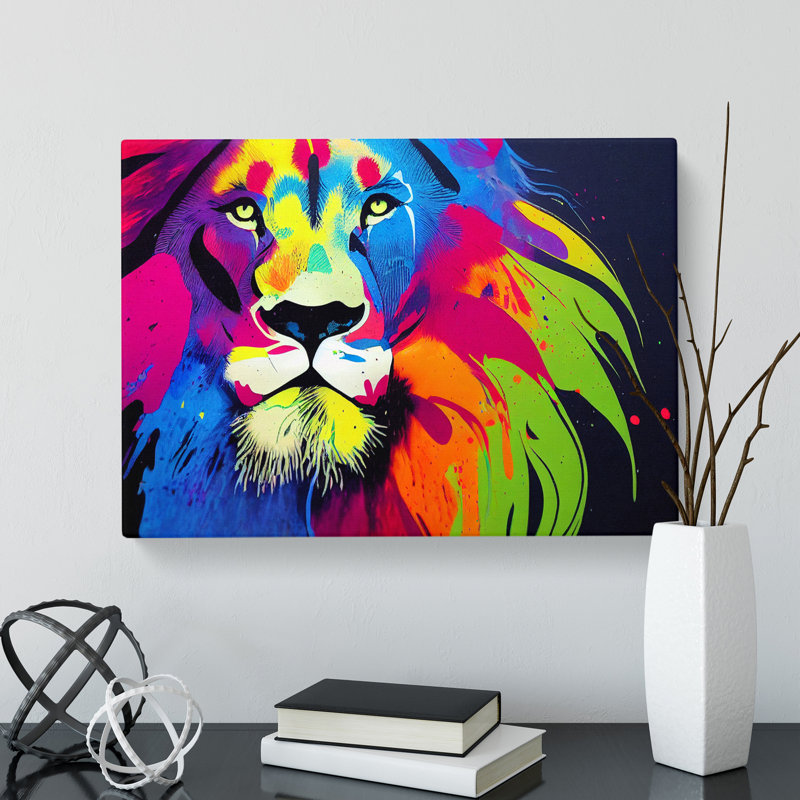 Lion Splash Vol.8 Abstract - Wrapped Canvas, 35cm H x 50cm W x 3cm D