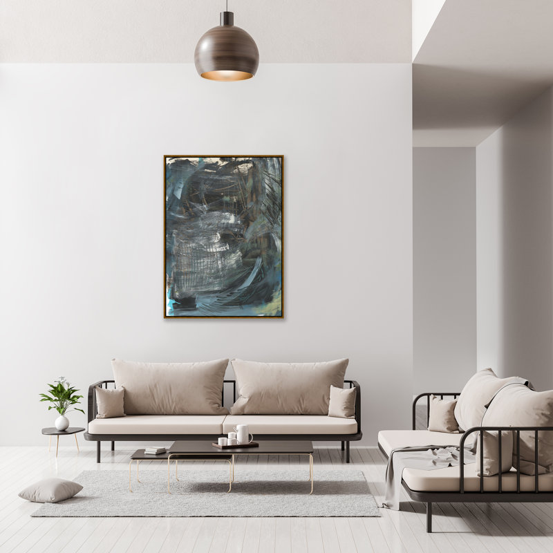 «Impetous Mind» par Ryan Brown, peinture encadrée, Image au pinceau gel