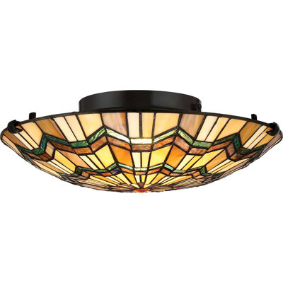 Rio Glass Semi Flush Mount