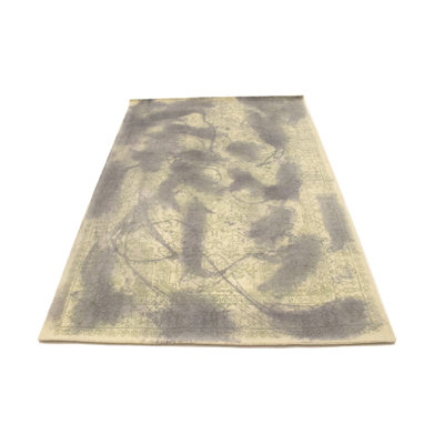 Tapis rectangulaire en laine multicolore touffeté à la main Catine
